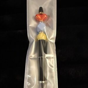 Heart Bead Black Party Favor Pen